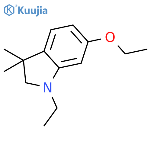 1H-Indole,6-ethoxy-1-ethyl-2,3-dihydro-3,3-dimethyl- structure