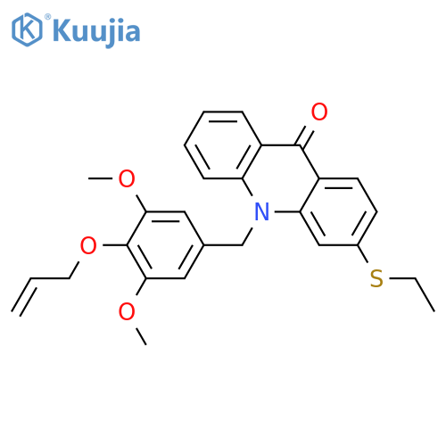 9(10H)-Acridinone,10-[[3,5-dimethoxy-4-(2-propenyloxy)phenyl]methyl]-3-(ethylthio)- structure
