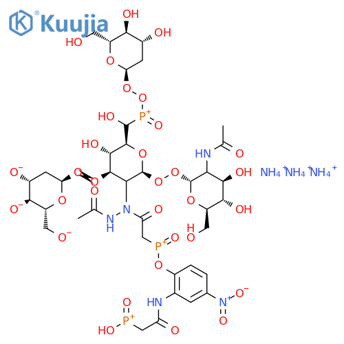 b-D-Glucopyranoside, 4-nitrophenylO-2-(acetylamino)-2-deoxy-a-D-glucopyranosyloxyphosphinico-(1&reg;3)-O-2-(acetylamino)-2-deoxy-a-D-glucopyranosyloxyphosphinico-(1&reg;3)-O-2-(acetylamino)-2-deoxy-a-D-glucopyranosyloxyphosphinico-(1&reg;3)-2-(acetylamino)-2-deoxy-,triammonium salt (9CI) structure