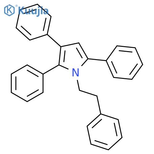 1H-Pyrrole, 2,3,5-triphenyl-1-(2-phenylethyl)- structure
