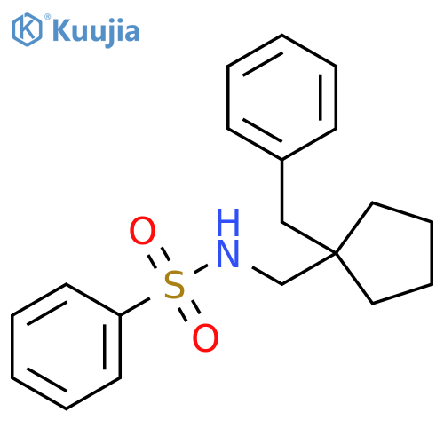 Benzenesulfonamide, N-[[1-(phenylmethyl)cyclopentyl]methyl]- structure