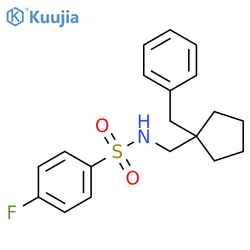 Benzenesulfonamide, 4-fluoro-N-[[1-(phenylmethyl)cyclopentyl]methyl]- structure