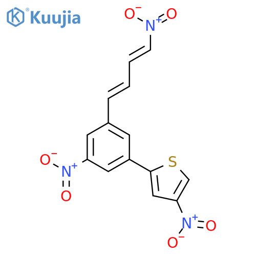 Thiophene, 4-nitro-2-[3-nitro-5-(4-nitro-1,3-butadienyl)phenyl]- structure