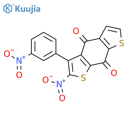 Benzo[1,2-b:5,4-b']dithiophene-4,8-dione, 2-nitro-3-(3-nitrophenyl)- structure