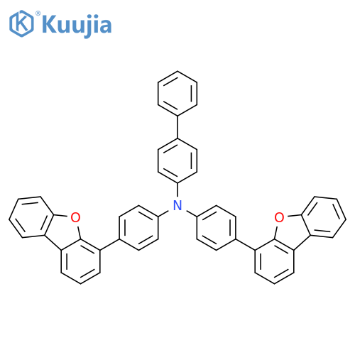 [1,1'-Biphenyl]-4-amine, N,N-bis[4-(4-dibenzofuranyl)phenyl]- structure