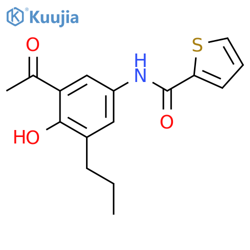 2-Thiophenecarboxamide, N-(3-acetyl-4-hydroxy-5-propylphenyl)- structure