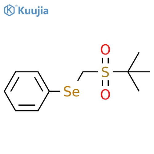 Benzene, [[[(1,1-dimethylethyl)sulfonyl]methyl]seleno]- structure