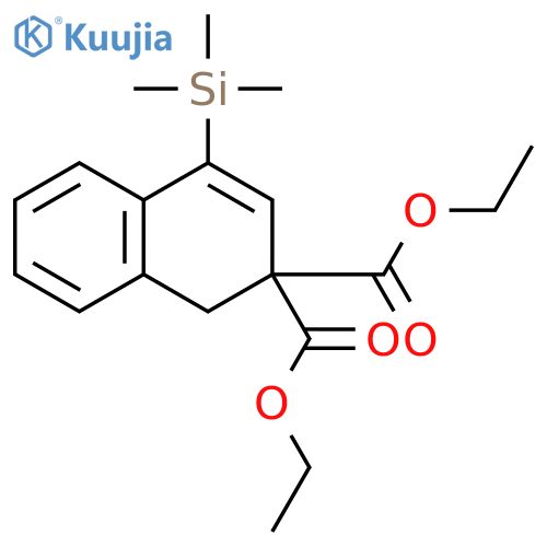 2,2(1H)-Naphthalenedicarboxylic acid, 4-(trimethylsilyl)-, diethyl ester structure