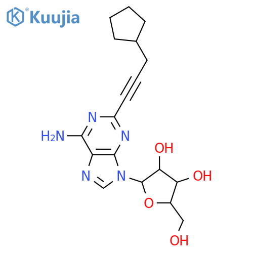 Adenosine,2-(3-cyclopentyl-1-propynyl)- (9CI) structure
