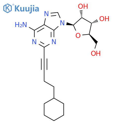 Adenosine, 2-(4-cyclohexyl-1-butynyl)- structure