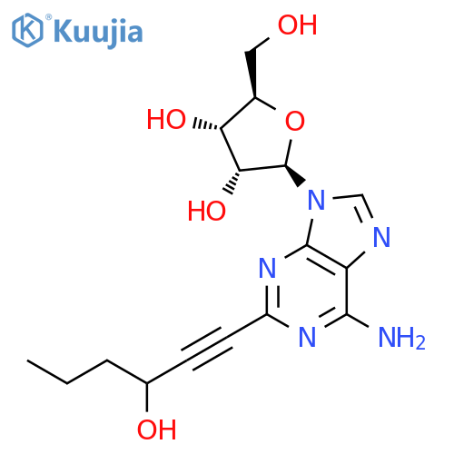 Adenosine, 2-(3-hydroxy-1-hexynyl)- structure