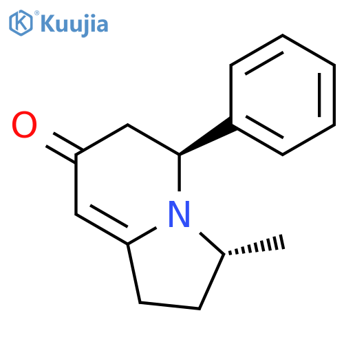 7(1H)-Indolizinone, 2,3,5,6-tetrahydro-3-methyl-5-phenyl-, trans-(±)- structure