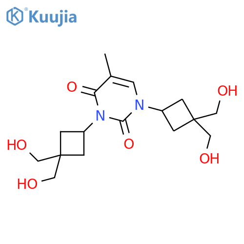 2,4(1H,3H)-Pyrimidinedione,1,3-bis[3,3-bis(hydroxymethyl)cyclobutyl]-5-methyl- structure