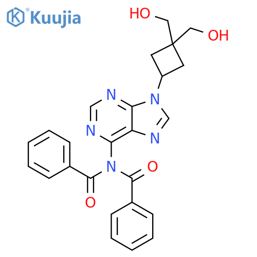 Benzamide,N-benzoyl-N-[9-[3,3-bis(hydroxymethyl)cyclobutyl]-9H-purin-6-yl]- structure