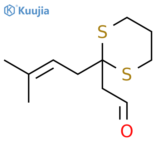 1,3-DITHIANE-2-ACETALDEHYDE, 2-(3-METHYL-2-BUTENYL)- structure