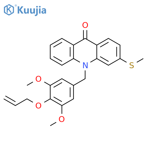 9(10H)-Acridinone,10-[[3,5-dimethoxy-4-(2-propenyloxy)phenyl]methyl]-3-(methylthio)- structure