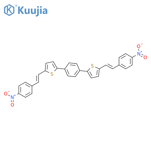 Thiophene, 2,2'-(1,4-phenylene)bis[5-[2-(4-nitrophenyl)ethenyl]- structure