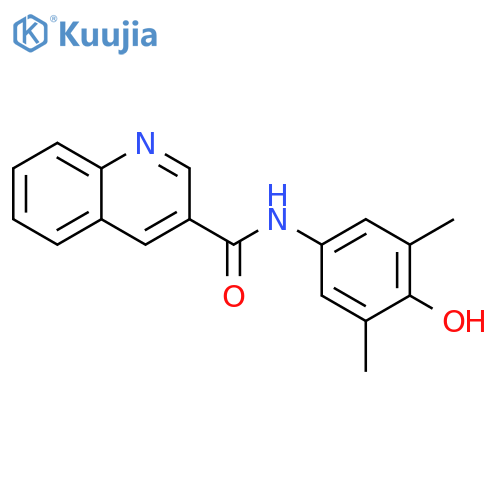 3-Quinolinecarboxamide, N-(4-hydroxy-3,5-dimethylphenyl)- structure