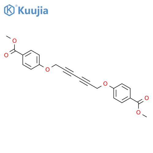 Benzoic acid, 4,4'-[2,4-hexadiyne-1,6-diylbis(oxy)]bis-, dimethyl ester structure