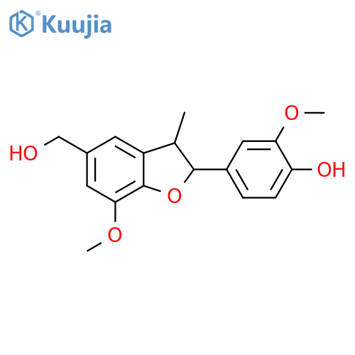5-Benzofuranmethanol, 2,3-dihydro-2-(4-hydroxy-3-methoxyphenyl)-7-methoxy-3-methyl- structure