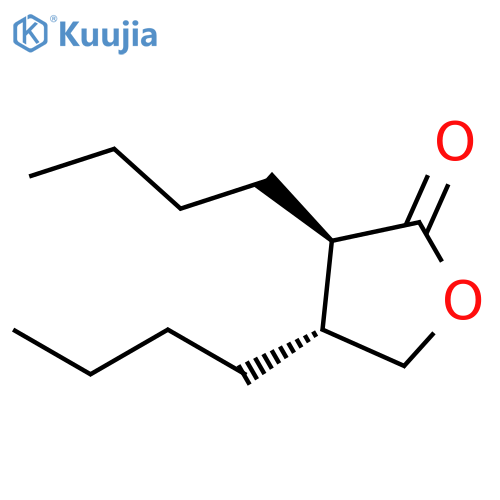 2(3H)-Furanone, 3,4-dibutyldihydro-, trans- structure