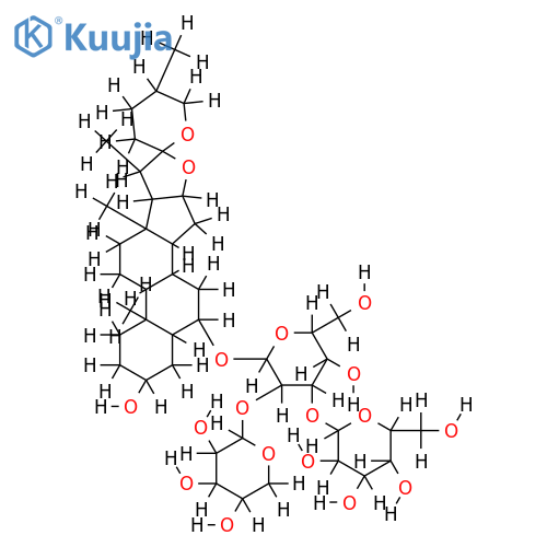 chlorogenin 6-O-beta-D-xylopyranosyl-(1->2)-O-3)>-beta-D-glucopyranoside structure