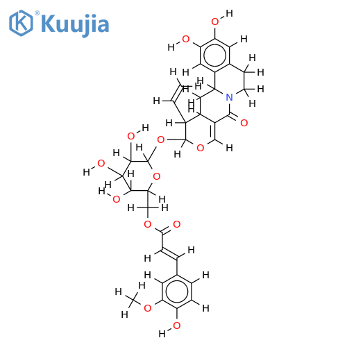 6'-O-trans-Feruloyl-demethylalangiside structure