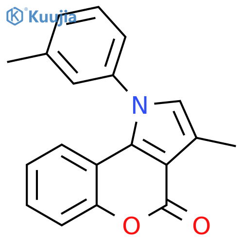 [1]Benzopyrano[4,3-b]pyrrol-4(1H)-one, 3-methyl-1-(3-methylphenyl)- structure