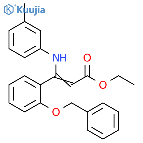 2-Propenoic acid, 3-[(3-methylphenyl)amino]-3-[2-(phenylmethoxy)phenyl]-, ethyl ester structure