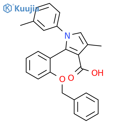 1H-Pyrrole-3-carboxylic acid,4-methyl-1-(3-methylphenyl)-2-[2-(phenylmethoxy)phenyl]- structure
