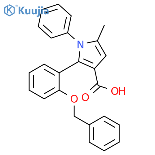 1H-Pyrrole-3-carboxylic acid,5-methyl-1-phenyl-2-[2-(phenylmethoxy)phenyl]- structure