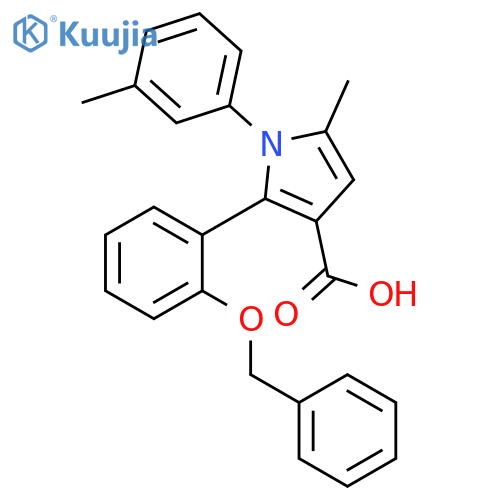 1H-Pyrrole-3-carboxylic acid,5-methyl-1-(3-methylphenyl)-2-[2-(phenylmethoxy)phenyl]- structure