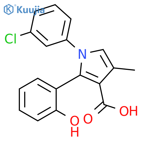 1H-Pyrrole-3-carboxylic acid,1-(3-chlorophenyl)-2-(2-hydroxyphenyl)-4-methyl- structure