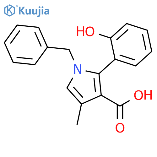 1H-Pyrrole-3-carboxylic acid,2-(2-hydroxyphenyl)-4-methyl-1-(phenylmethyl)- structure
