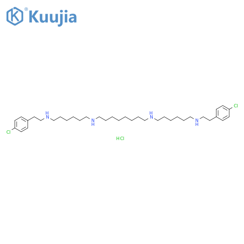 1,8-Octanediamine, N1,N8-bis[6-[[2-(4-chlorophenyl)ethyl]amino]hexyl]-, hydrochloride (1:4) structure