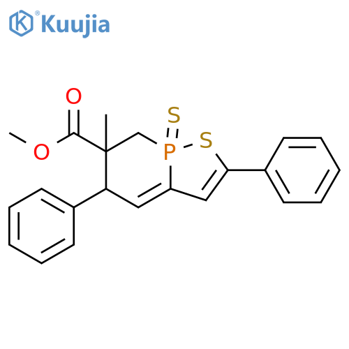 5H-Phosphorino[1,2-b][1,2]thiaphosphole-6-carboxylic acid, 6,7-dihydro-6-methyl-2,5-diphenyl-, methyl ester, 8-sulfide structure