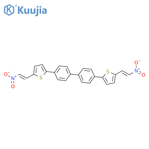Thiophene, 2,2'-[1,1'-biphenyl]-4,4'-diylbis[5-(2-nitroethenyl)- structure