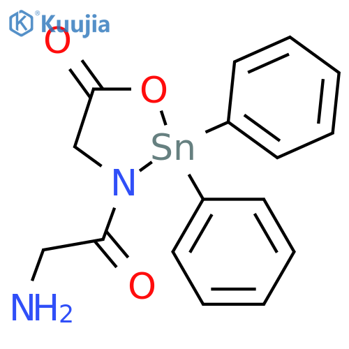 1,3,2-Oxazastannolidin-5-one, 3-(aminoacetyl)-2,2-diphenyl- structure
