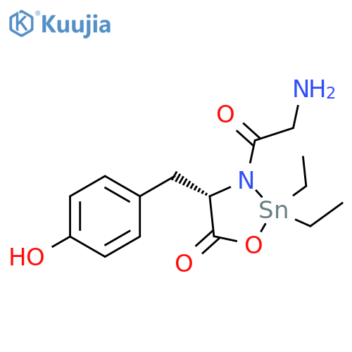1,3,2-Oxazastannolidin-5-one, 3-(aminoacetyl)-2,2-diethyl-4-[(4-hydroxyphenyl)methyl]-, (S)- (9CI) structure