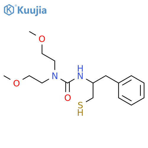 Urea, N'-[1-(mercaptomethyl)-2-phenylethyl]-N,N-bis(2-methoxyethyl)- structure