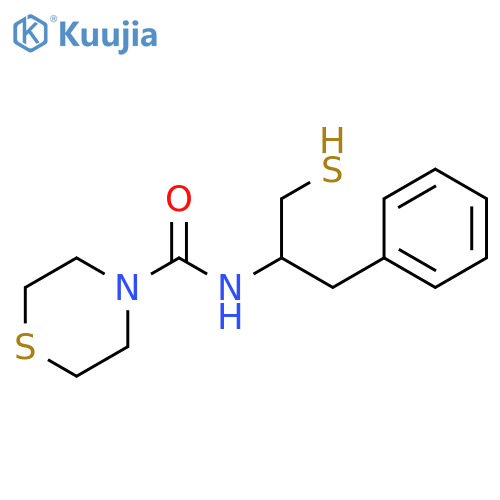 4-Thiomorpholinecarboxamide, N-[1-(mercaptomethyl)-2-phenylethyl]- structure