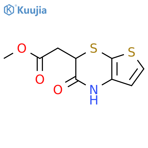 1H-Thieno[2,3-b][1,4]thiazine-3-acetic acid, 2,3-dihydro-2-oxo-, methyl ester structure