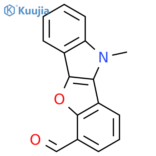 10H-Benzofuro[3,2-b]indole-6-carboxaldehyde, 10-methyl- structure