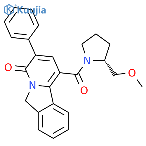 Pyrrolidine,1-[(4,6-dihydro-4-oxo-3-phenylpyrido[2,1-a]isoindol-1-yl)carbonyl]-2-(methoxymethyl)-,(R)- (9CI) structure