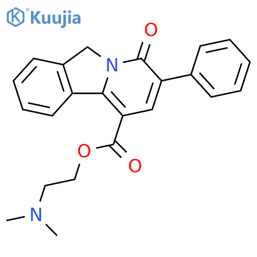 Pyrido[2,1-a]isoindole-1-carboxylic acid, 4,6-dihydro-4-oxo-3-phenyl-,2-(dimethylamino)ethyl ester structure