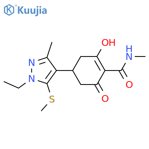 1-Cyclohexene-1-carboxamide,4-[1-ethyl-3-methyl-5-(methylthio)-1H-pyrazol-4-yl]-2-hydroxy-N-methyl-6-oxo- structure