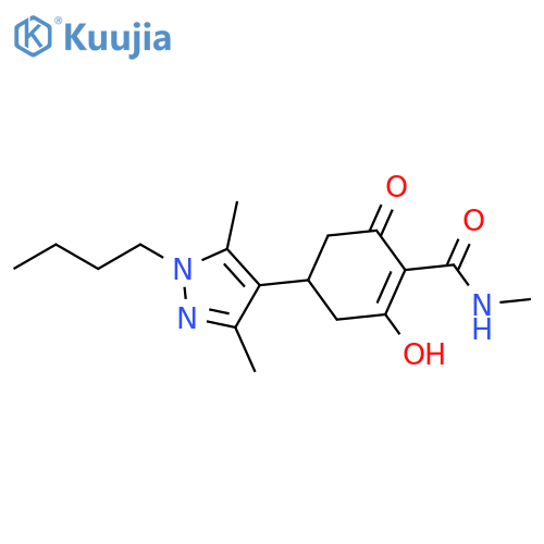 1-Cyclohexene-1-carboxamide,4-(1-butyl-3,5-dimethyl-1H-pyrazol-4-yl)-2-hydroxy-N-methyl-6-oxo- structure