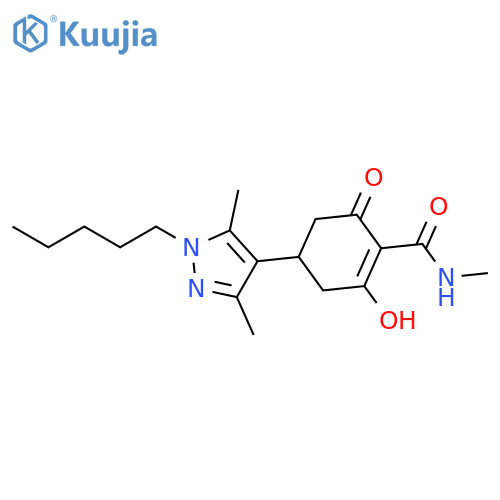 1-Cyclohexene-1-carboxamide,4-(3,5-dimethyl-1-pentyl-1H-pyrazol-4-yl)-2-hydroxy-N-methyl-6-oxo- structure