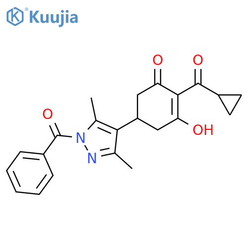 1H-Pyrazole,1-benzoyl-4-[4-(cyclopropylcarbonyl)-3-hydroxy-5-oxo-3-cyclohexen-1-yl]-3,5-dimethyl- structure