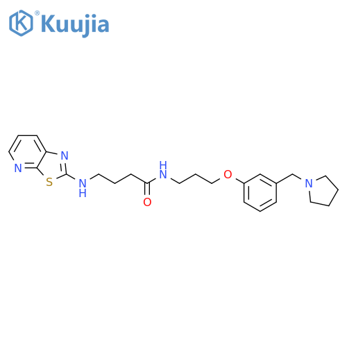 Butanamide,N-[3-[3-(1-pyrrolidinylmethyl)phenoxy]propyl]-4-(thiazolo[5,4-b]pyridin-2-ylamino)- structure